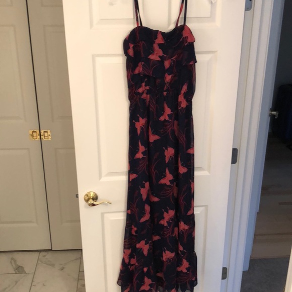 Express Dresses & Skirts - Navy Butterfly Pattern Maxi Dress
